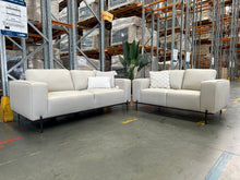  Addison Sofa Pair Upholstered 100% Top Grain Leather