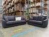 Aleksa Feather Sofa Range in Soft Licorice Fabric