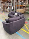 Aleksa Feather Sofa Range in Soft Licorice Fabric