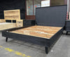 Andes black queen bed frame 