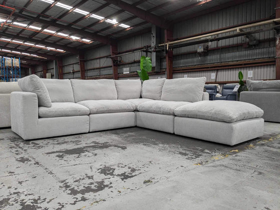 Cartia 4 Seater Modular Lounge Suite with Feather Seating