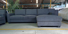  Charlie 3 Seater Chaise in Miss Fabric Charcoal