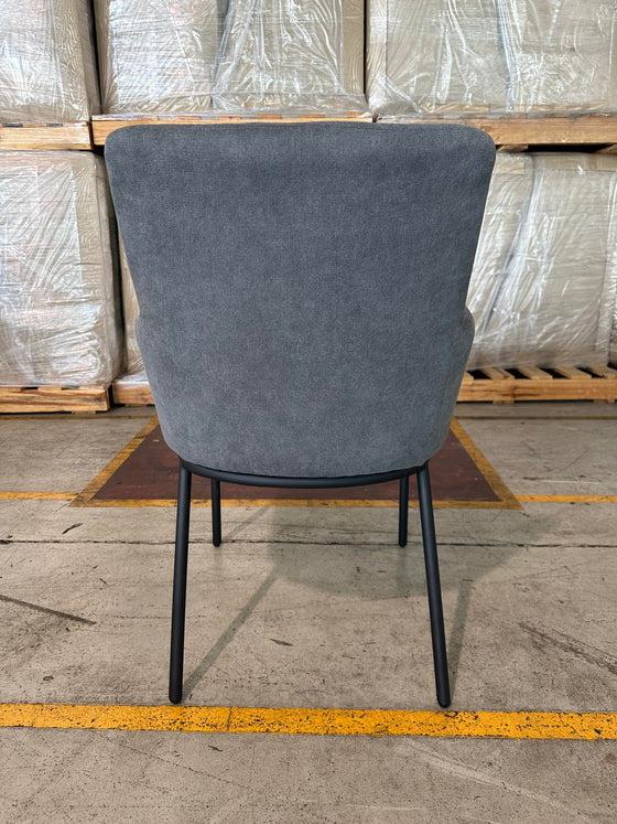 Back of Connor fabric dining chair