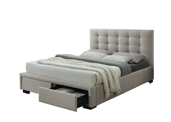 Evelyn King Bed Frame with Stylish Buttoned Headboard