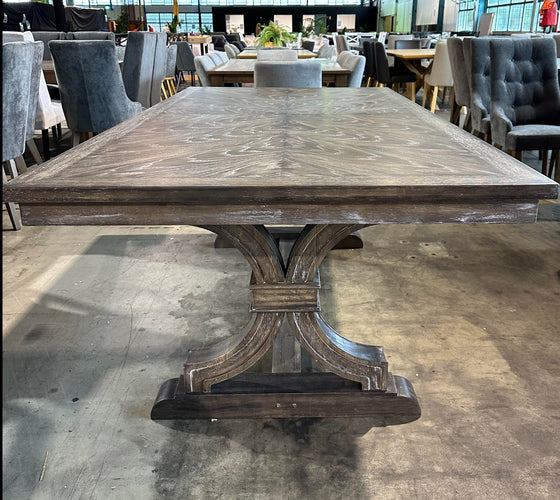 Lockwood Dining Table made from Solid Sandblasted Acacia Timber