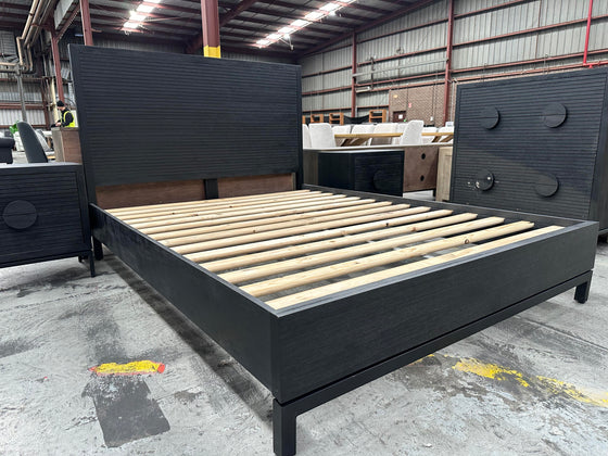 Meika Bed Frame with a Stunning Black Satin Timber Finish