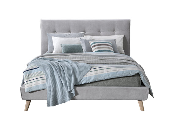 Nellie Fabric Bed Frame with a Stylish Buttoned Headboard