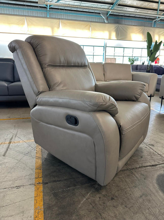 Somers single recliner marble grey