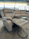 Somers single recliner marble fully reclined in grey