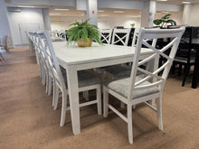  Summer 11 Piece Dining Suite Finished in Matt White Timber