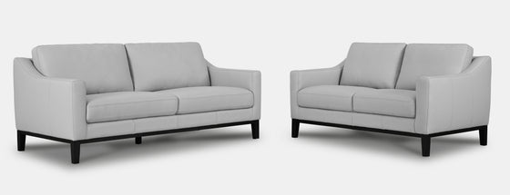 Taro Sofa Pair in 100% Top-Grain Leather