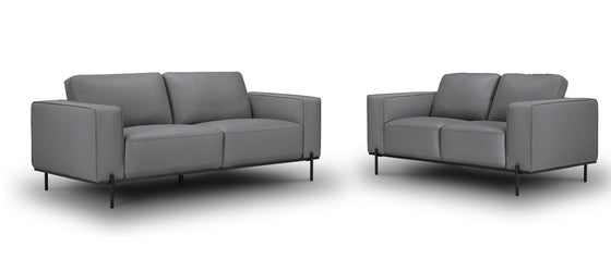 Addison Sofa Pair Upholstered 100% Top Grain Leather