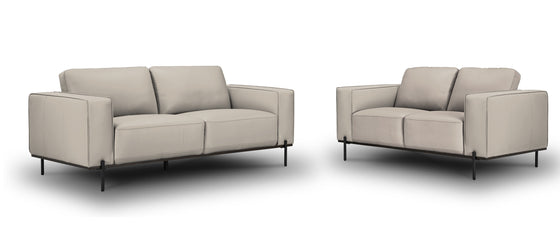 Addison Sofa Pair Upholstered 100% Top Grain Leather