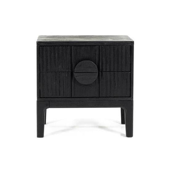 adro bedside table black