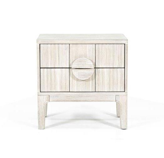 Adro white bedside table 