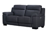 Barclay leather 2 seater lounge suite in black