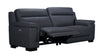 barclay leather 3 seater lounge suite in black