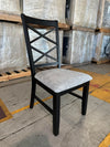 Blackwood Cross Back Dining Chair in Black Satin Finish