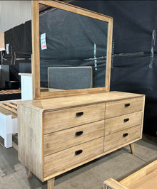  Braga Dresser with Mirror made from Solid Acacia Brushed Timber