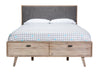 Braga Queen Bed Frame made from Solid Acacia Brushed Timber