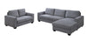 Bravo 3 Seater Chaise Plus 2 Seater Sofa in Miss Fabric Charcoal