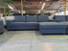 Bravo 3 Seater Chaise Plus 2 Seater Sofa in Miss Fabric Charcoal