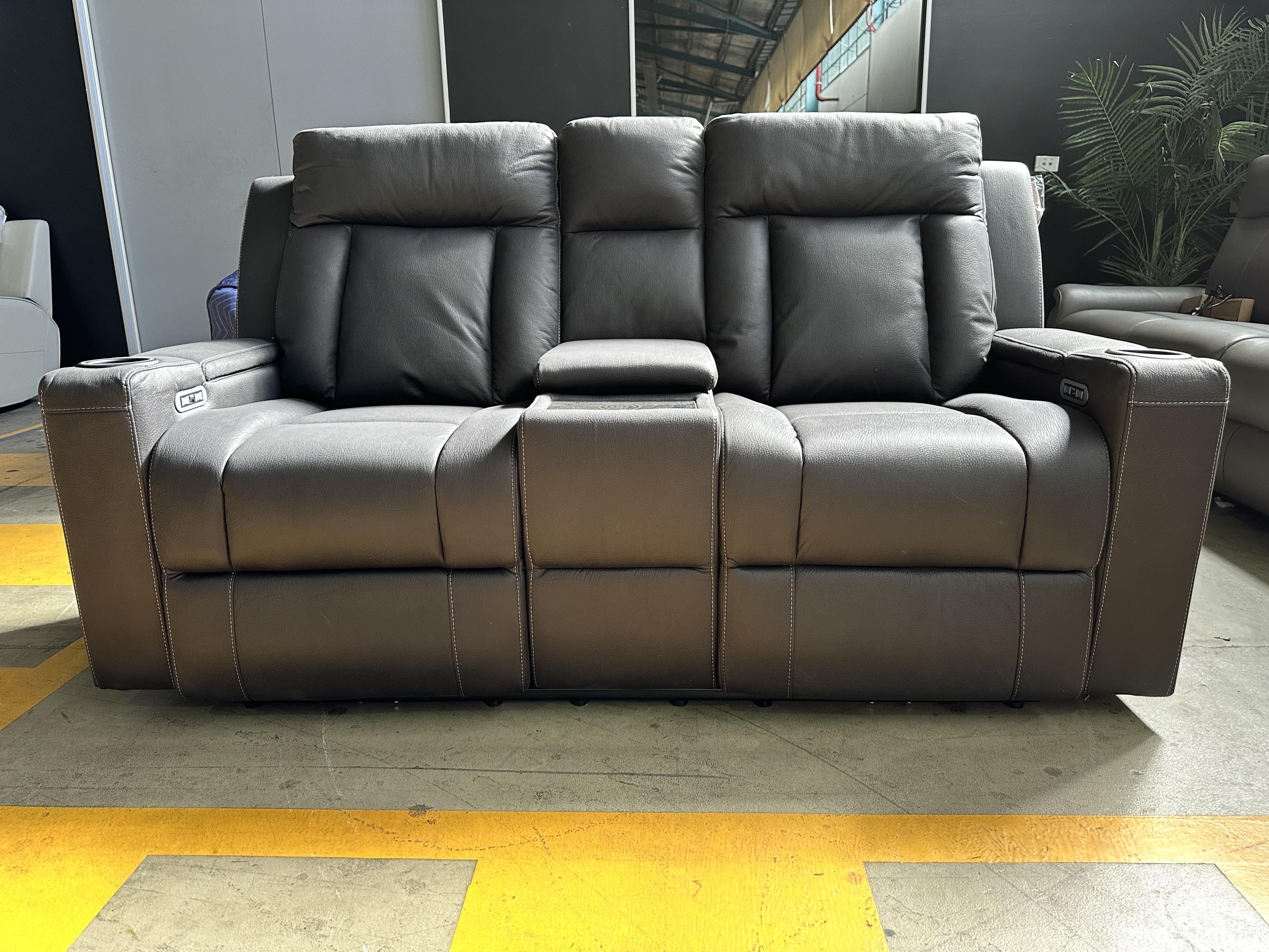 Crown 2 Seater Theatre Recliner Lounge Suite in Super Suede