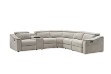  Haines 5 Seater Modular Corner Lounge Suite – Lynx Fabric & Electric Recliners