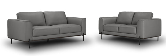 Jeremiah 100% Leather Sofa Pair