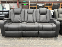  Mackenna 3 Seater Theatre in Supersuede Charcoal