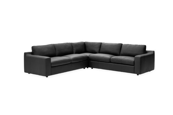 Moet 5 Seater Modular Corner Lounge – 100% Leather & Plush Seating