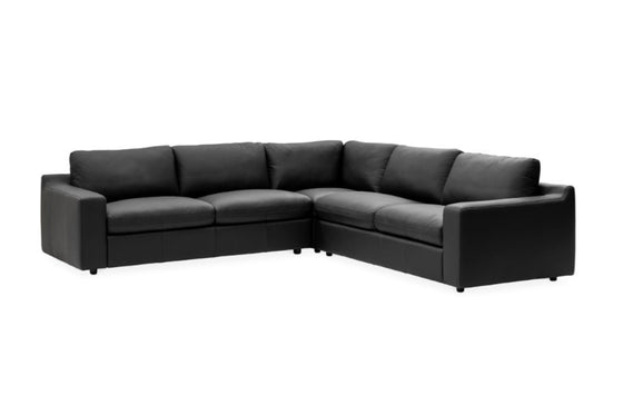 Moet 5 Seater Modular Corner Lounge – 100% Leather & Plush Seating