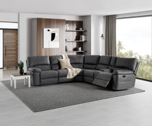  Rayner 5 Seater Modular Corner Lounge – Endurotek Fabric & Manual Recliners