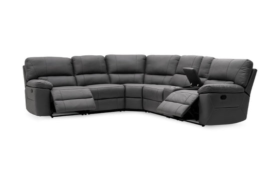 Rayner 5 Seater Modular Corner Lounge – Endurotek Fabric & Manual Recliners