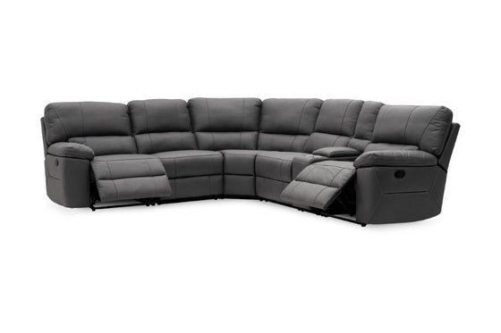 Rayner 5 Seater Modular Corner Lounge – Endurotek Fabric & Manual Recliners