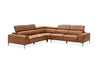 Salina 5 Seater Modular Corner Lounge Suite – 100% Leather & Adjustable Headrests