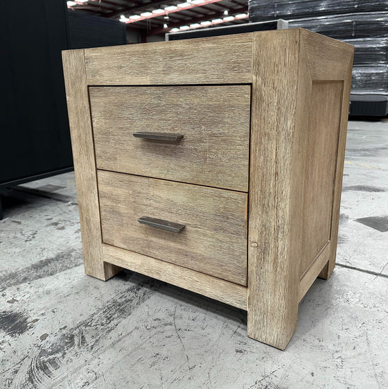 Sienna Bedside Table with a Beautiful Brushed Acacia Finish