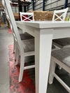 Summer Dining Table Finished in Matt White Timber