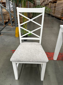  Summer Dining Chairs Finished in Matt White Timber