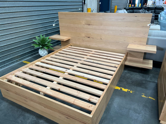 Zena Solid Messmate Timber Bed Frame